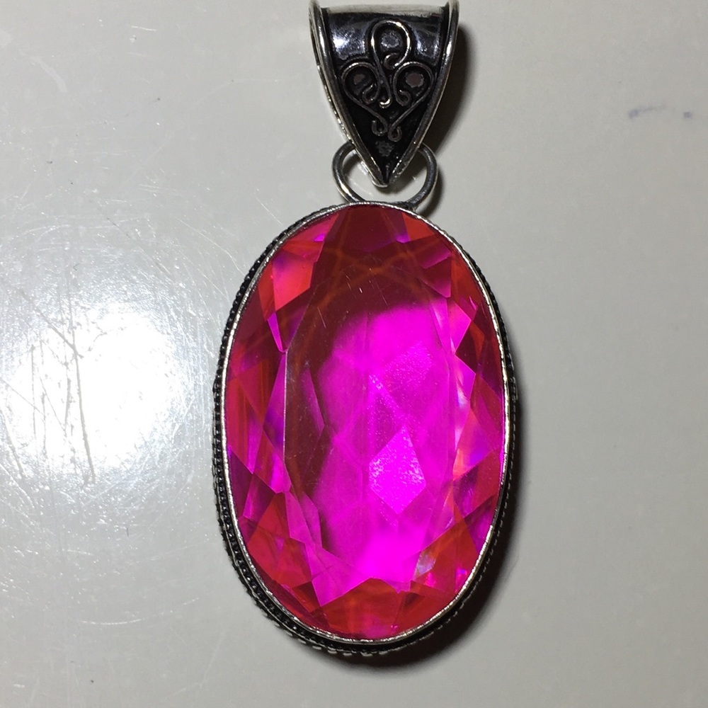Pretty Pink Topaz Pendant